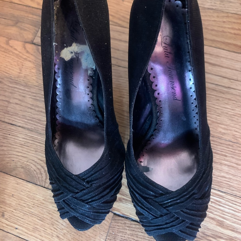 Women’s Black peep toe heels size 8